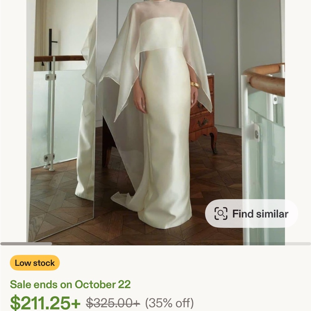 Elegant Asymmetrical ivory Dress